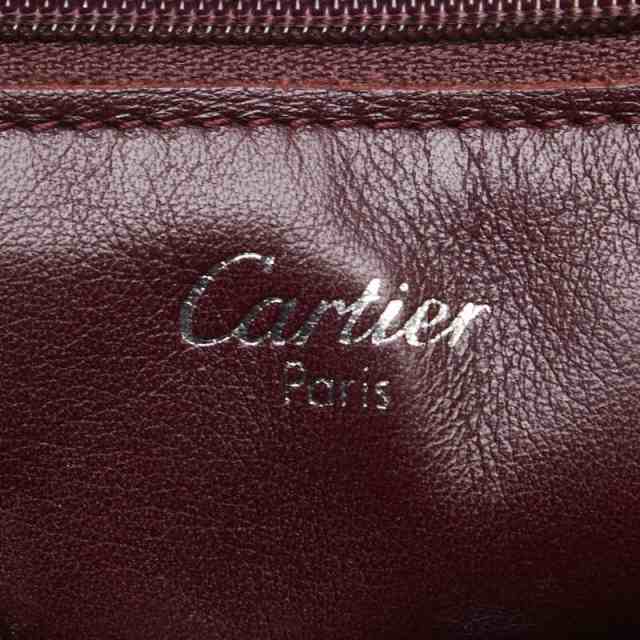 カルティエ トートバッグ ショルダーバッグ ボルドー ワインレッド レザー レディース CARTIER 【中古】の通販は