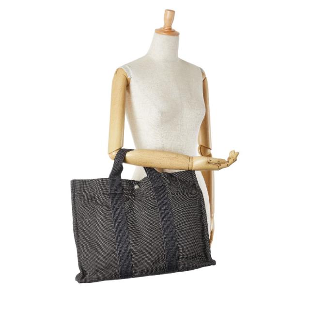 エルメス HERMES ハンドバッグ エールライントートMM トワルアッシュ グレー 旧型/シルバー金具 バッグ