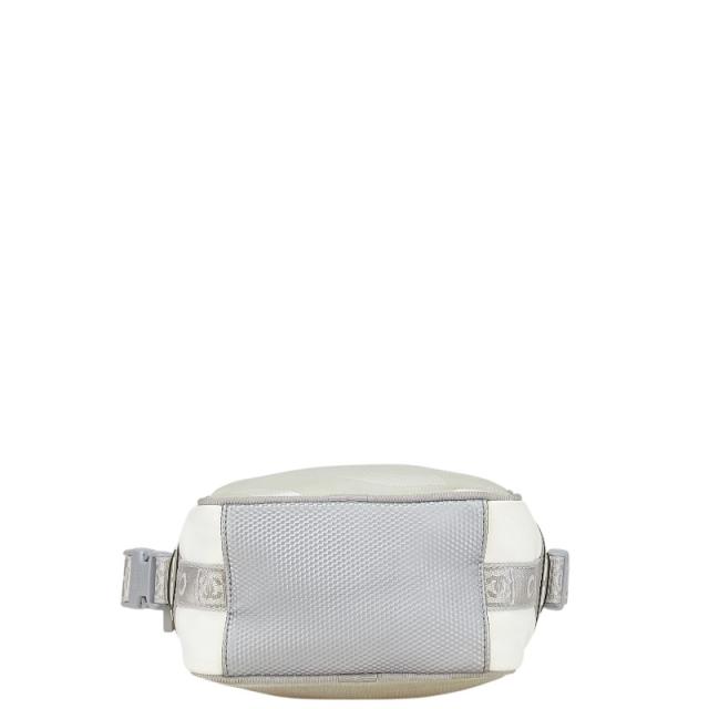シャネル スポーツライン ココマーク 斜め掛け ショルダーバッグ ホワイト グレー ナイロン レディース CHANEL 【中古】_2