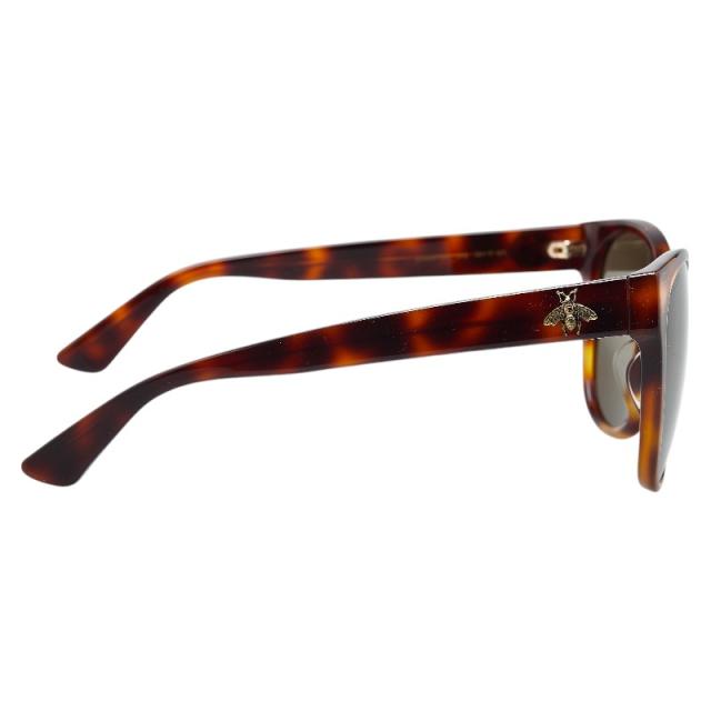 グッチ インターロッキングG ビー 蜂 黒眼鏡 GG0097SA 赤銅色 可塑性物質 レディース GUCCI 【中古】