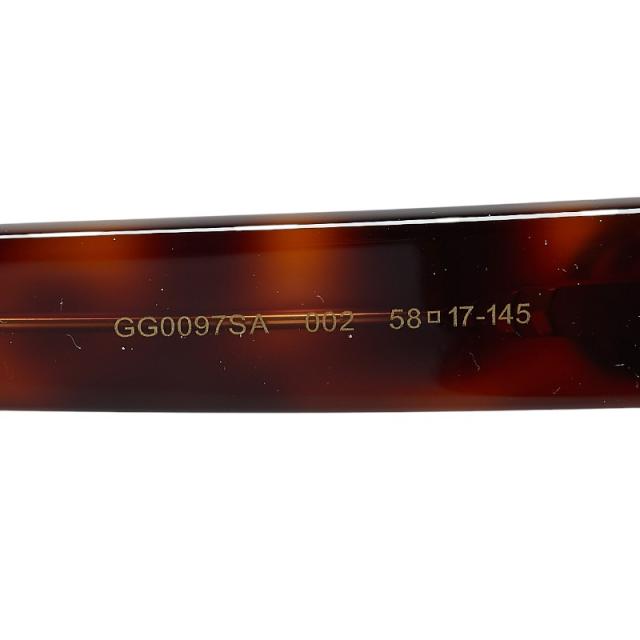 グッチ インターロッキングG ビー 蜂 黒眼鏡 GG0097SA 赤銅色 可塑性物質 レディース GUCCI 【中古】