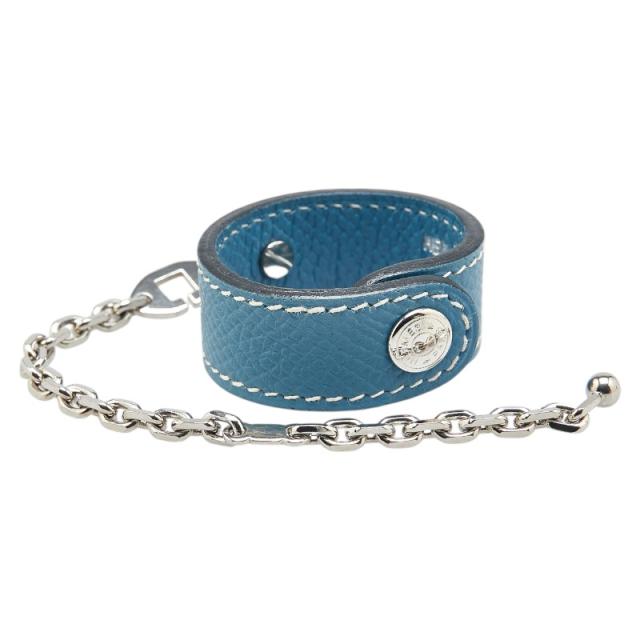 エルメス セリエ グローブホルダー ブルージーン ゴールド ヴォーエプソン レディース HERMES 【中古】