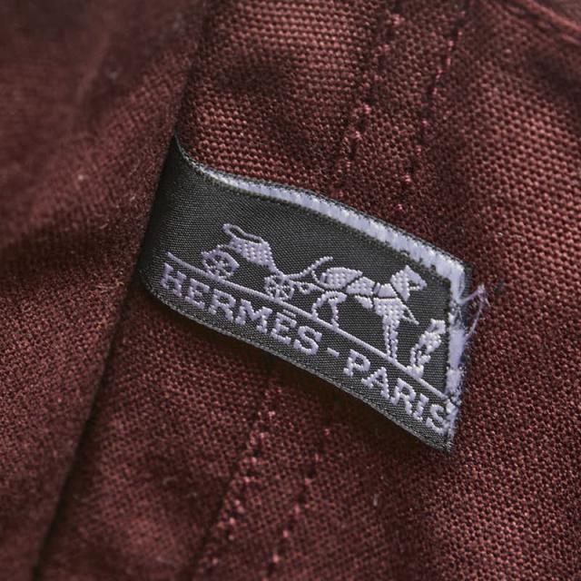 エルメス フールトゥPM ハンドバッグ ワインレッド キャンバス レザー レディース HERMES 【中古】_4