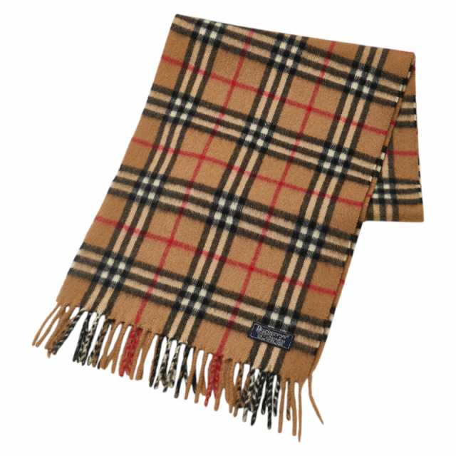 バーバリー ノバチェック マフラー ベージュ カシミヤ レディース BURBERRY 【中古】の通販は
