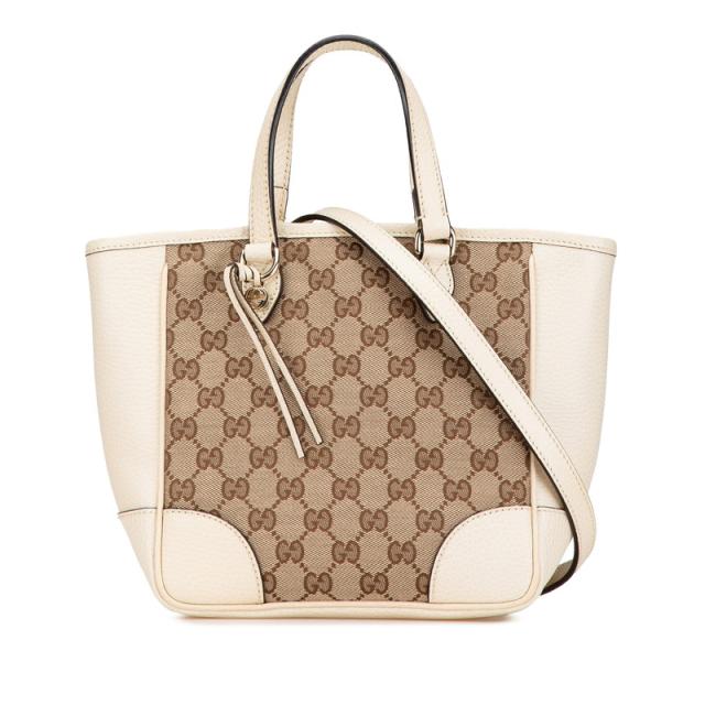 GUCCI グッチ GGキャンバス ハンドバッグ ショルダーバッグ ホワイト