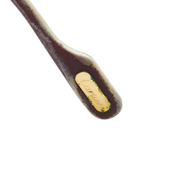 カルティエ ティアドロップ サングラス 度入り ブラウン ゴールド