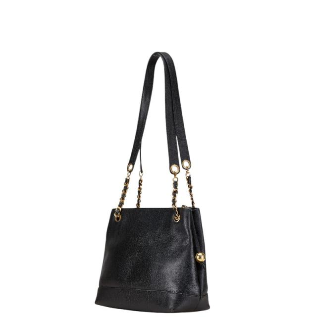 シャネル マトラッセ PST ココマーク チェーン トートバッグ ショルダーバッグ ブラック ブラウン キャビアスキン CHANEL シャネル CC ココマーク マトラッセ PSTトート チェーン トートバッグ