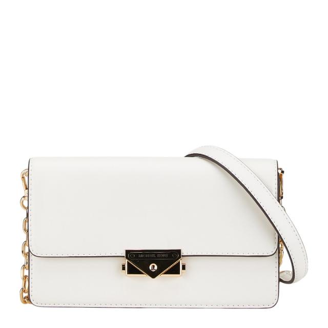 マイケルコース チェーン ショルダーバッグ 35R3G0EC60 ホワイト レザー レディース Michael Kors 【中古】