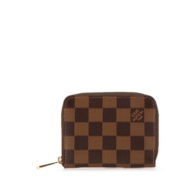 ルイ ヴィトン ダミエ ジッピー  パース ケース 小銭入れ N63070 ブラウン PVC レディース LOUIS VUITTON 【中古】