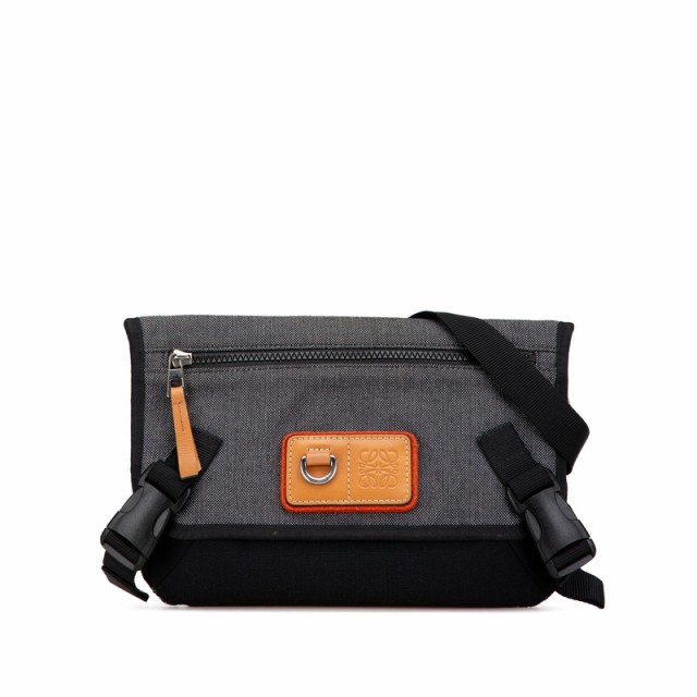ロエベ アイシリーズ EYE ショルダーバッグ メッセンジャーバッグ グレー ブラック ブラウン キャンバス レザー LOEWE 【中古】の通販は