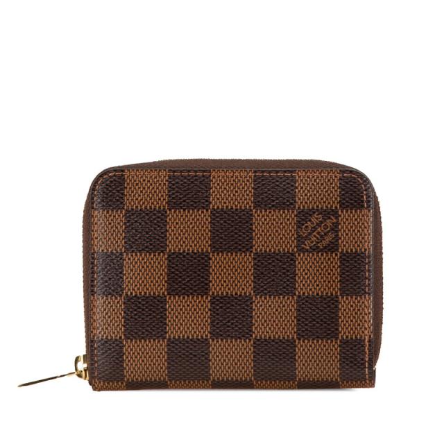 ルイ ヴィトン ダミエ ジッピー コイン パース コインケース 小銭入れ N63070 ブラウン PVC レディース LOUIS VUITTON 【中古】の通販は
