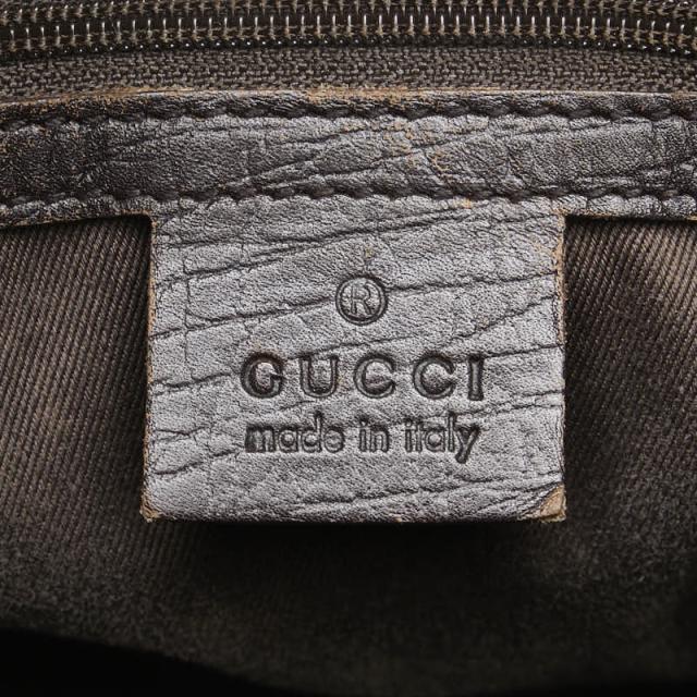 グッチ GGキャンバス トートバッグ 107757 ベージュ ブラウン キャンバス レザー レディース GUCCI 【中古】の通販は