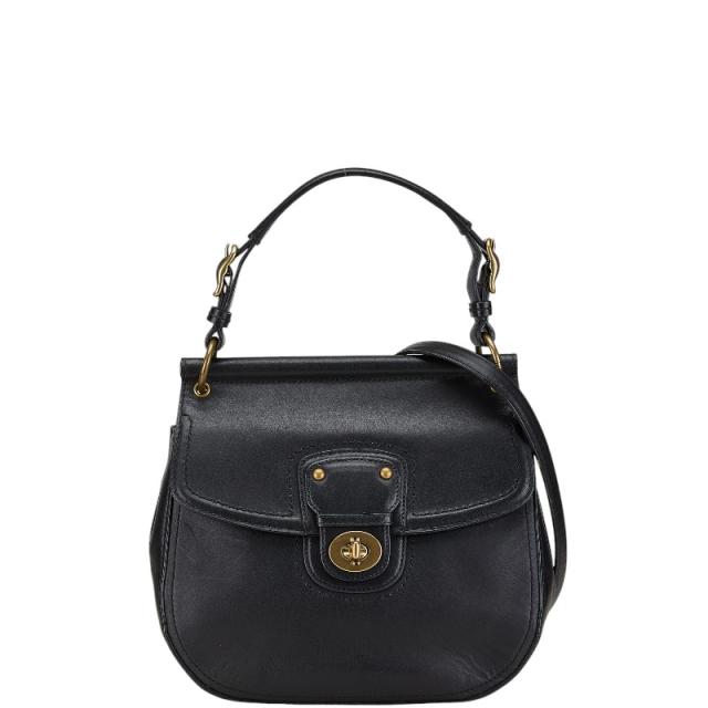 COACH ブラックレザー ショルダーバッグ 中古 COACH コーチ