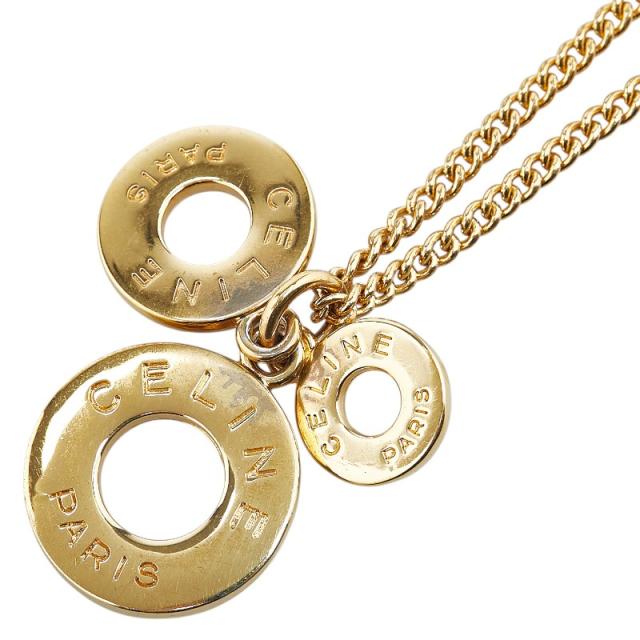 セリーヌ サークルロゴ ネックレス ゴールド メッキ レディース CELINE  