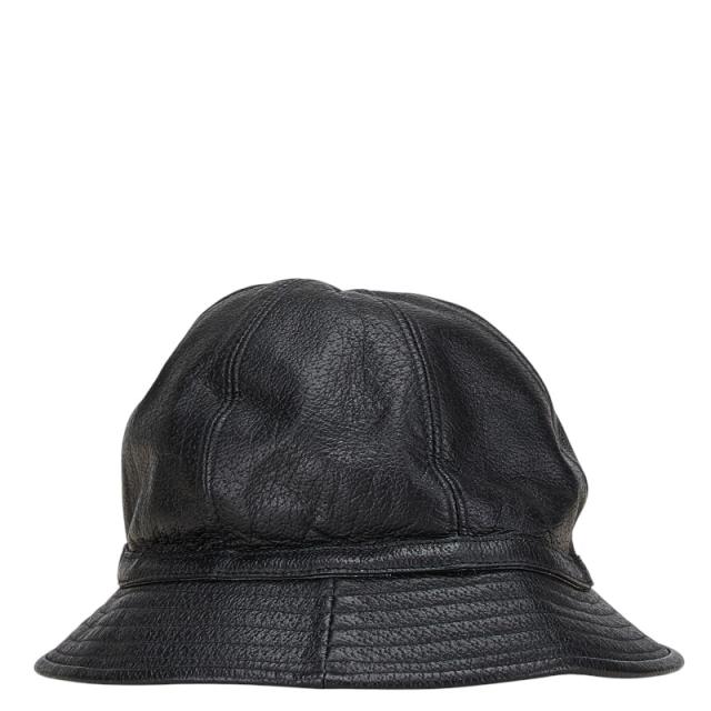 国内即送 GUCCI ホースビット レザー バケット 666600 グッチ ホースビット バケットハット サイズ：S 666600 ブラック