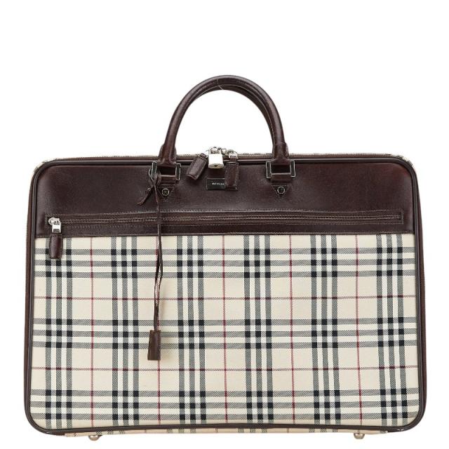 バーバリー ノバチェック ビジネスバッグ ブリーフケース ベージュ