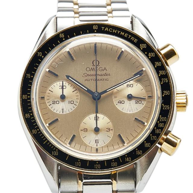 オメガ スピードマスター オートマティック 腕時計 3310.10 自動巻き ゴールド文字盤 ステンレススチール メッキ メンズ OMEGA 【中古】の通販は