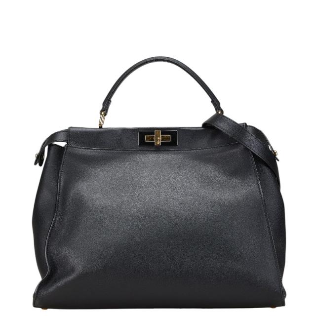 フェンディ ピーカブー ハンドバッグ ショルダーバッグ 2WAY ブラック  