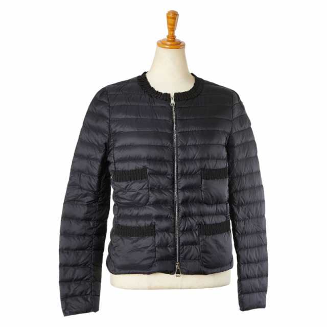 モンクレール ONYX LONGUE SAISON ライトダウンジャケット サイズ：0 ブラック ナイロン ダウン フェザー レディース MONCLER 【中古】