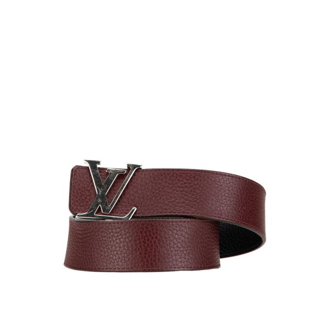 ルイ ヴィトン サンチュール LV イニシアル リバーシブル ベルト サイズ：90/36 M9152 ブラック ボルドー メンズ LOUIS VUITTON 【中古】の通販は 36,800円