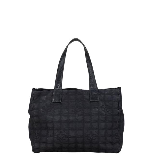 シャネル ニュートラベルライン トートMM トートバッグ ハンドバッグ ブラック ナイロン レザー レディース CHANEL 【中古】の通販は