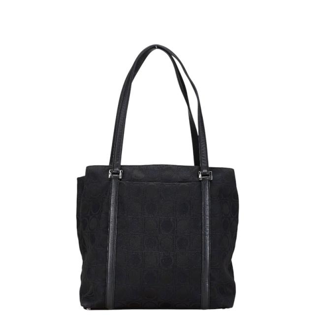 サルヴァトーレフェラガモ ガンチーニ柄 トートバッグ ショルダーバッグ BA-21 1261 ブラック キャンバス Salvatore Ferragamo 【中古】の通販は