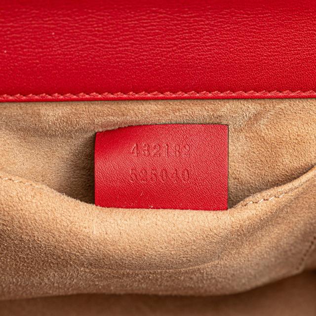グッチ パドロック スタッズ チェーン ショルダーバッグ 432182 レッド レザー レディース GUCCI 【中古】_6