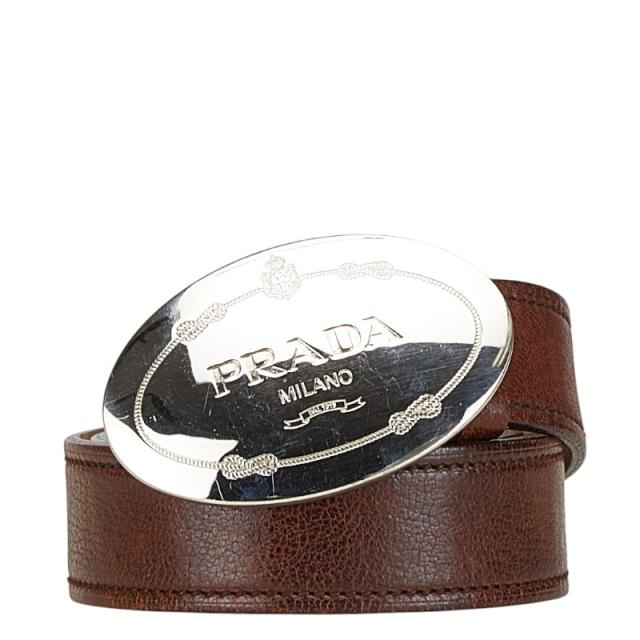 プラダ ベルト サイズ：90/36 ブラウン レザー メンズ PRADA 【中古】の通販は 27,800円