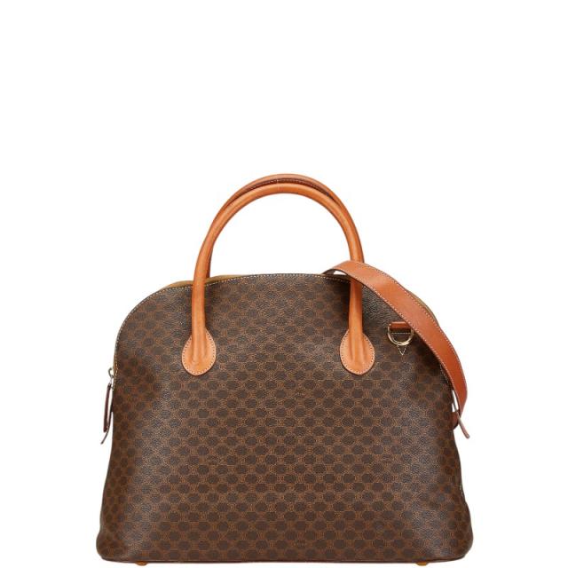 セリーヌ マカダム ハンドバッグ ショルダーバッグ 2WAY ブラウン PVC レザー レディース CELINE 【中古】の通販は