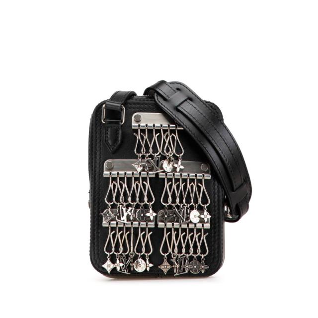 ルイ ヴィトン ダヌーブ メッセンジャー 斜め掛け ショルダーバッグ M53975 ブラック レザー レディース LOUIS VUITTON 【中古】