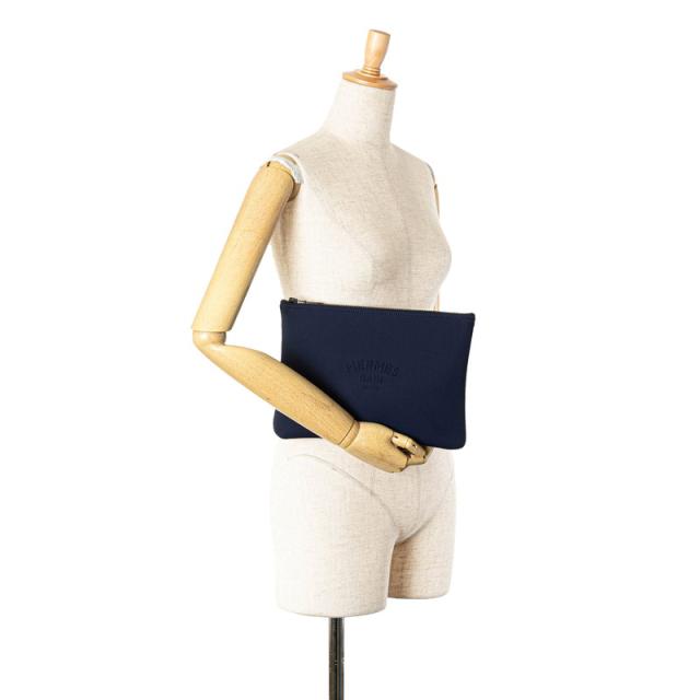 エルメス トゥルース フラット ネオバンMM ポーチ ネイビー ポリアミド レディース HERMES 【中古】_5