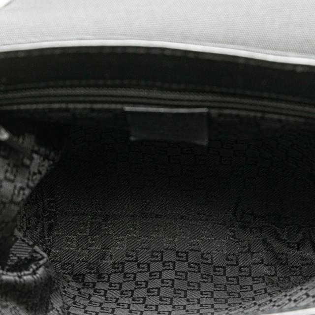 グッチ 斜め掛け ショルダーバッグ 108823 ブラック キャンバス レザー