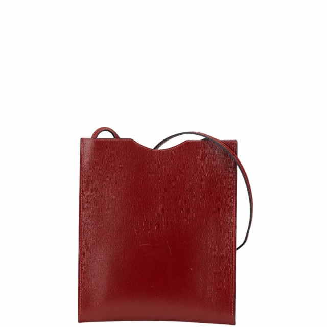 エルメス オニメトゥ ショルダーバッグ ボルドー レッド ボックスカーフ レディース HERMES 【中古】の通販は