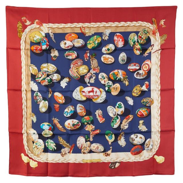 エルメス カレ90 COUVEE D HERMES エルメスの卵 スカーフ レッド