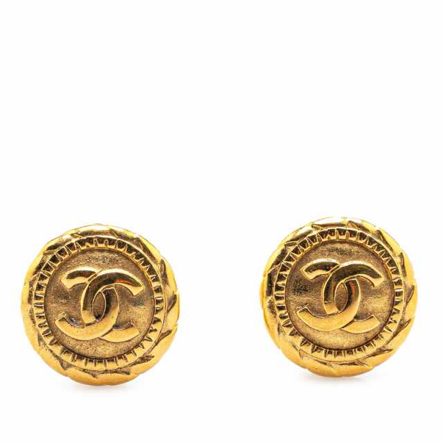 シャネル ヴィンテージ ココマーク ラウンド イヤリング ゴールド メッキ レディース CHANEL 【中古】の通販は