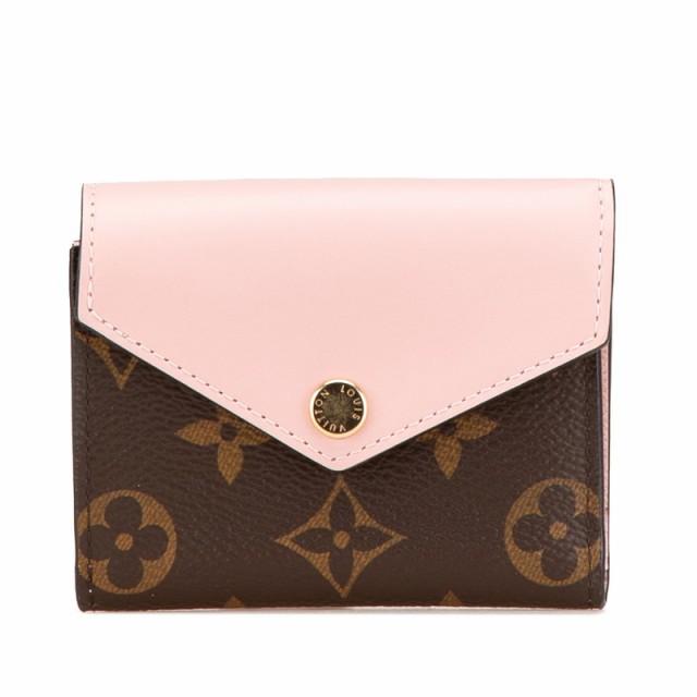 ルイ ヴィトン モノグラム ポルトフォイユ ゾエ 三つ折り財布 M62933 ローズバレリーヌ ピンク ブラウン PVC LOUIS VUITTON【中古】の通販は 56,800円