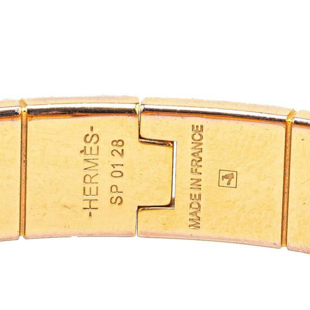 エルメス シャルニエールPM 七宝焼き バングル ゴールド マルチカラー メッキ レディース HERMES 【中古】_3