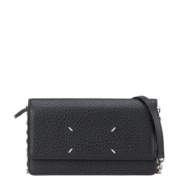 マルタンマルジェラ メゾンマルジェラ チェーンショルダーバッグ ウォレットバッグ SA3UI0008 ブラック レザー MARTIN MARGIELA 【中古】