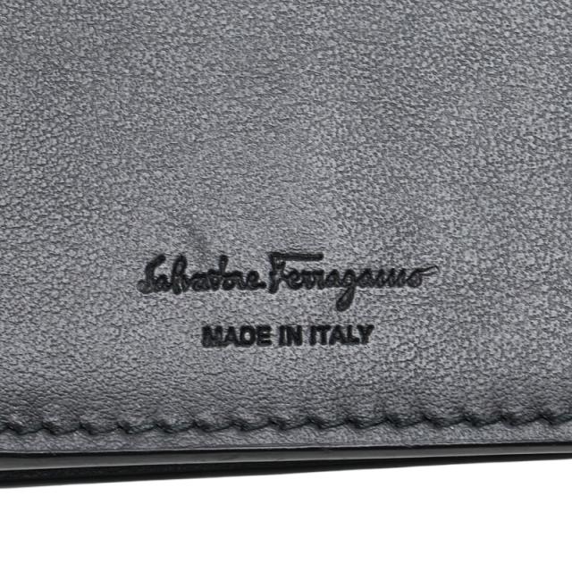 サルヴァトーレフェラガモ ダブルガンチーニ 長財布 ブラック レザー メンズ Salvatore Ferragamo 【中古】の通販は