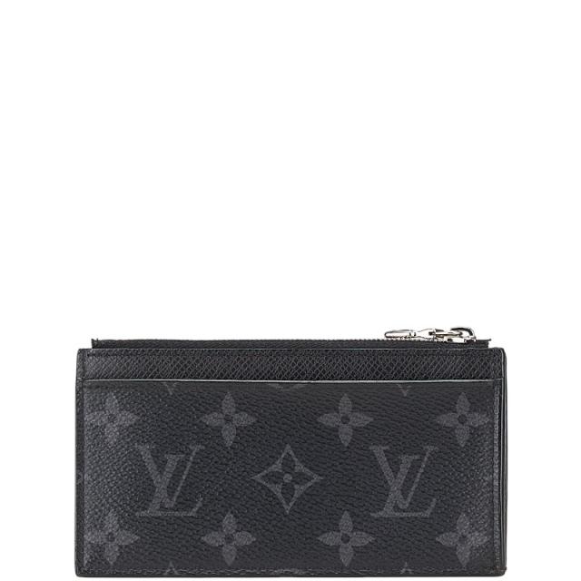 Louis Vuitton ブラック レザー ダミエコインケース Louis Vuitton ダミエ コインケース 黒 レザー 専用 ルイ