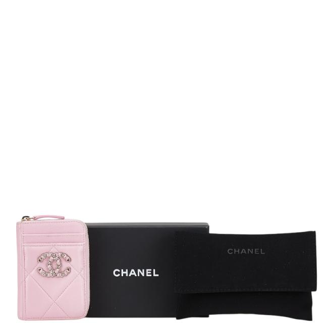 シャネル マトラッセ シャネル19 ココマーク コインケース AP2701 ピンク ラムスキン レディース CHANEL 【中古】_8