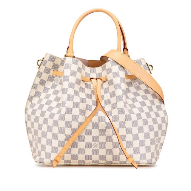 ルイ ヴィトン ダミエ アズール ジロラッタ トートバッグ ショルダーバッグ 2WAY N41579 ホワイト PVC レザー LOUIS VUITTON 【中古】の通販は