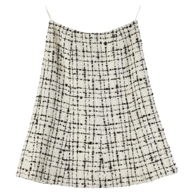CHANEL（シャネル）ひざ丈スカート 白 サイズ:36(XS位) CHANEL