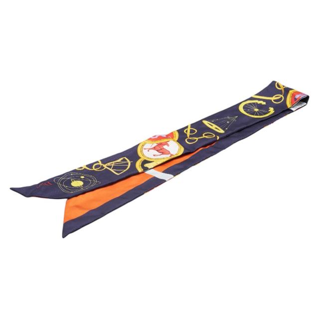 ディオール 砂時計 鍵 モチーフ スカーフ ネイビー ゴールド マルチ