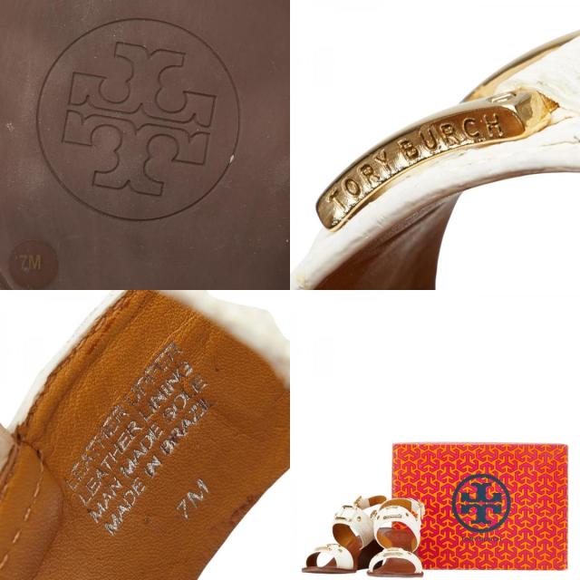 TORY BURCH ◆ロゴ レザー ウェッジ サンダル◆関税送料込み ミラー ウェッジサンダル（サンダル）｜TORY BURCH