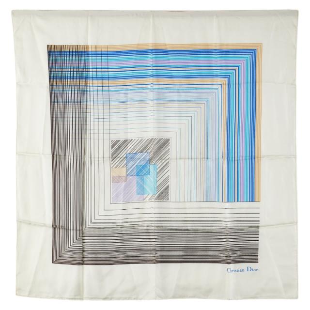 ディオール スカーフ アイボリー マルチカラー シルク レディース Dior