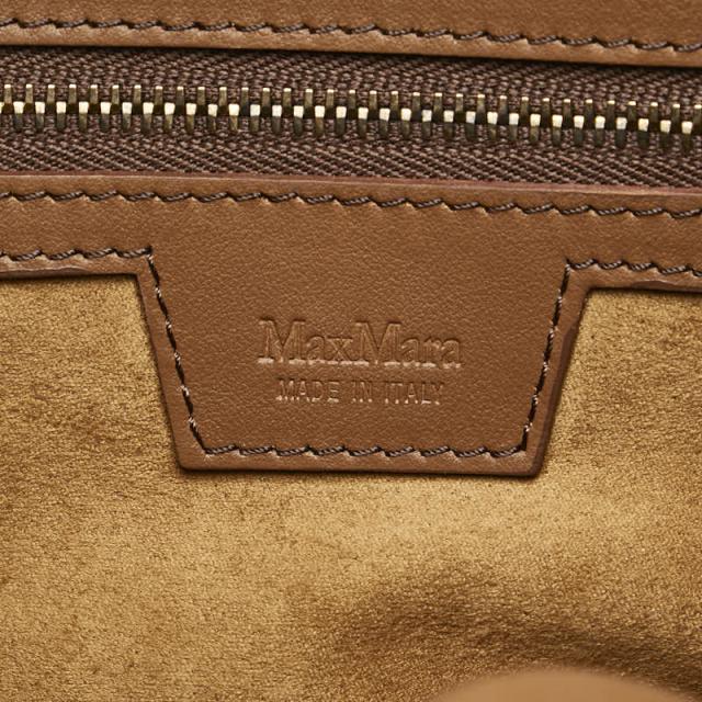 マックスマーラ マリン テディベア ショッピングバッグ ハンドバッグ ショルダーバッグ 2WAY ブラウン ファー レザー MAX MARA 【中古】_6