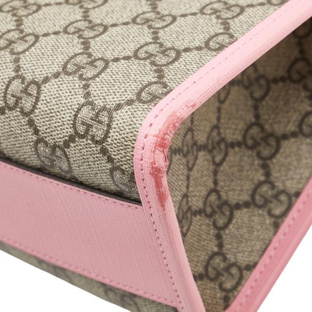 グッチ チルドレンズ GGスプリーム 3Dストロベリー トートバッグ ハンドバッグ 630589 ベージュ ピンク マルチカラー PVC GUCCI 【中古】 トートバッグ