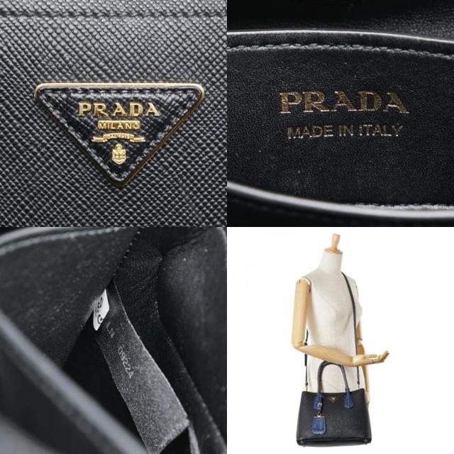 プラダ ドゥーブレ 三角ロゴプレート ハンドバッグ ショルダーバッグ