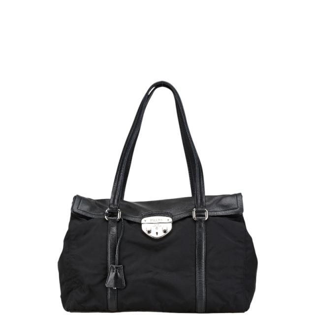 PRADA プラダトートバッグハンド三角ロゴナイロンブラック